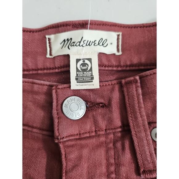 Madewell ~Woman Size 25~ Brown/Red Stovepipe Jeans Full-Length High Rise NWT. - Picture 10 of 16